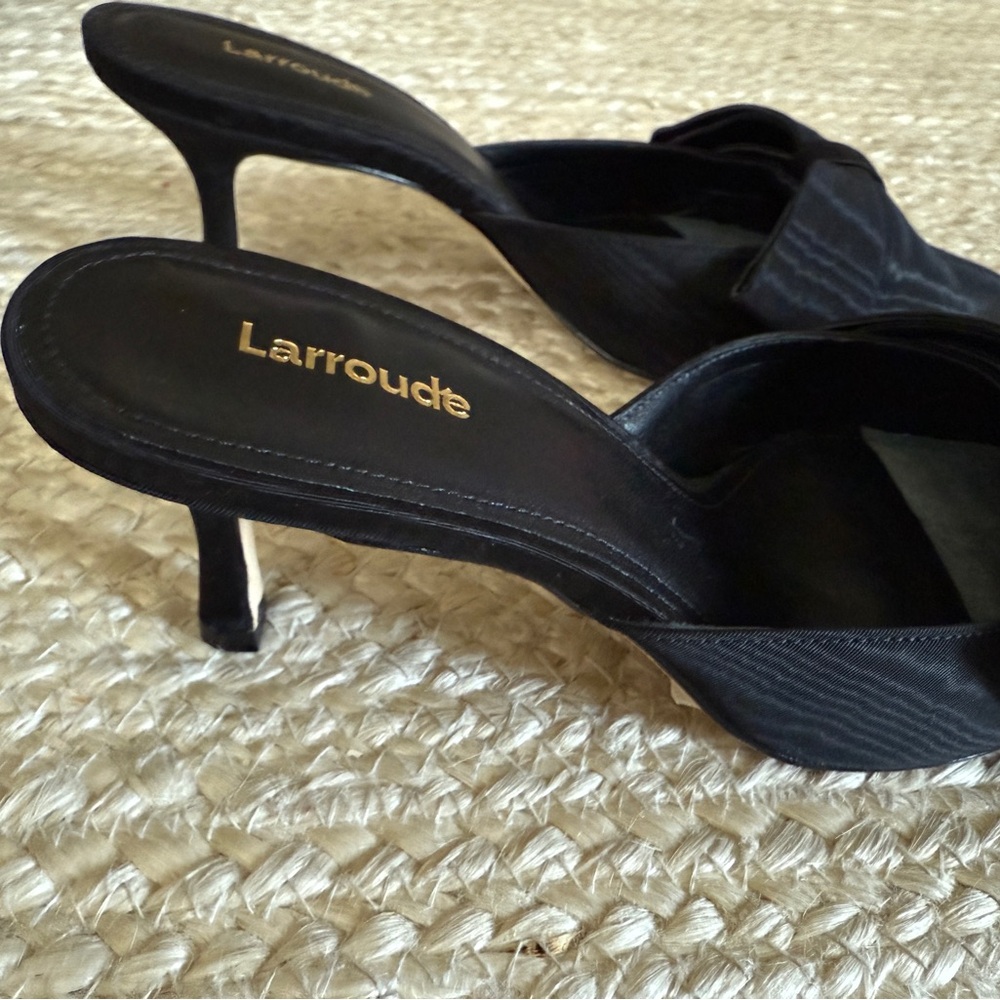 Larroude Black Elegant Mini Elle Mules - Picture 6 of 6